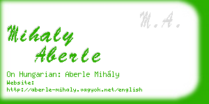 mihaly aberle business card